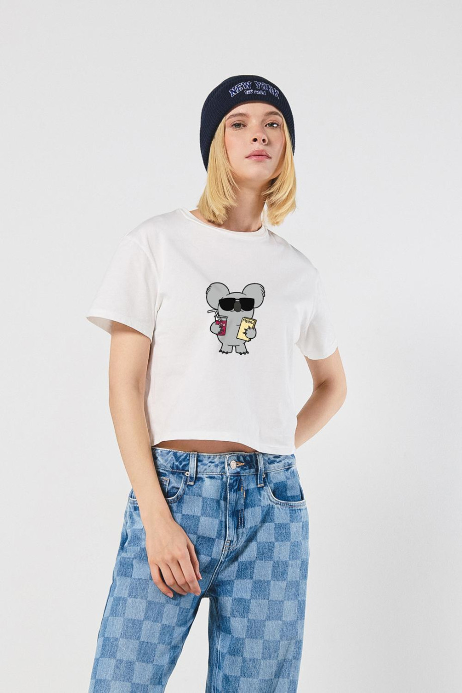 Camiseta crop top manga corta de Osos escandalosos