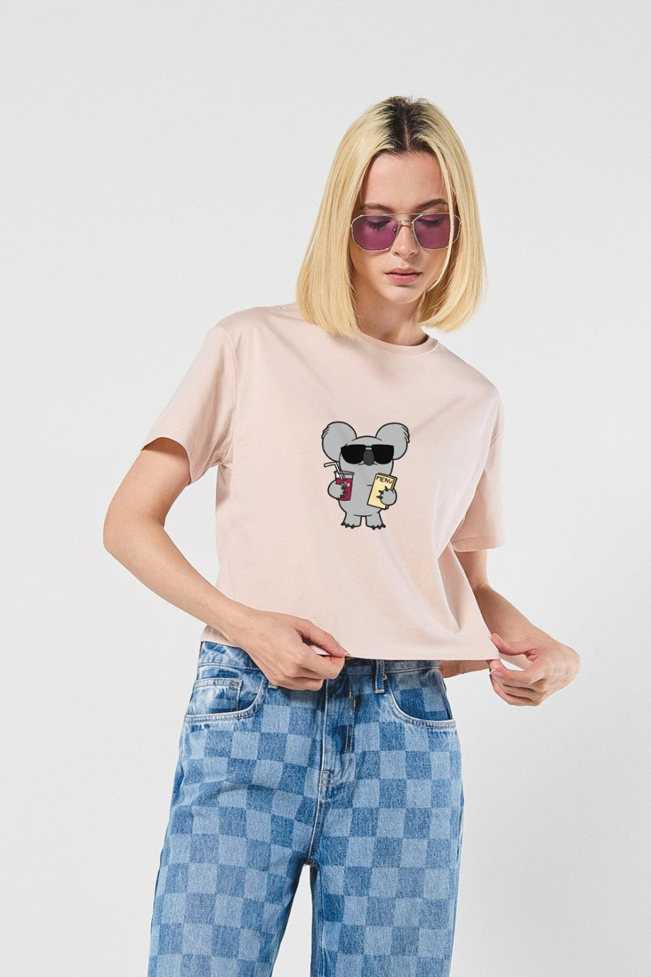 Camiseta crop top manga corta de Osos escandalosos