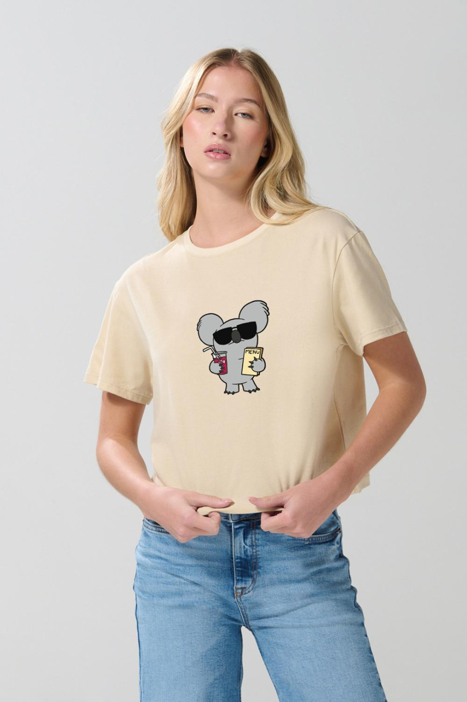 Camiseta crop top manga corta de Osos escandalosos