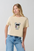 Camiseta crop top manga corta de Osos escandalosos