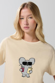 Camiseta crop top manga corta de Osos escandalosos