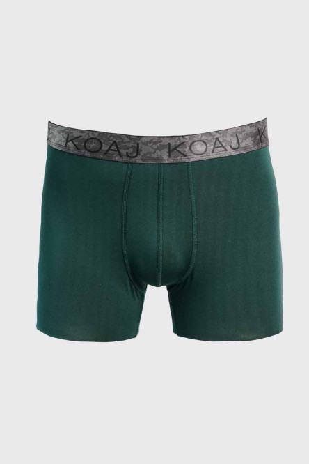 Bóxer midway brief-largo verde oscuro con costuras planas