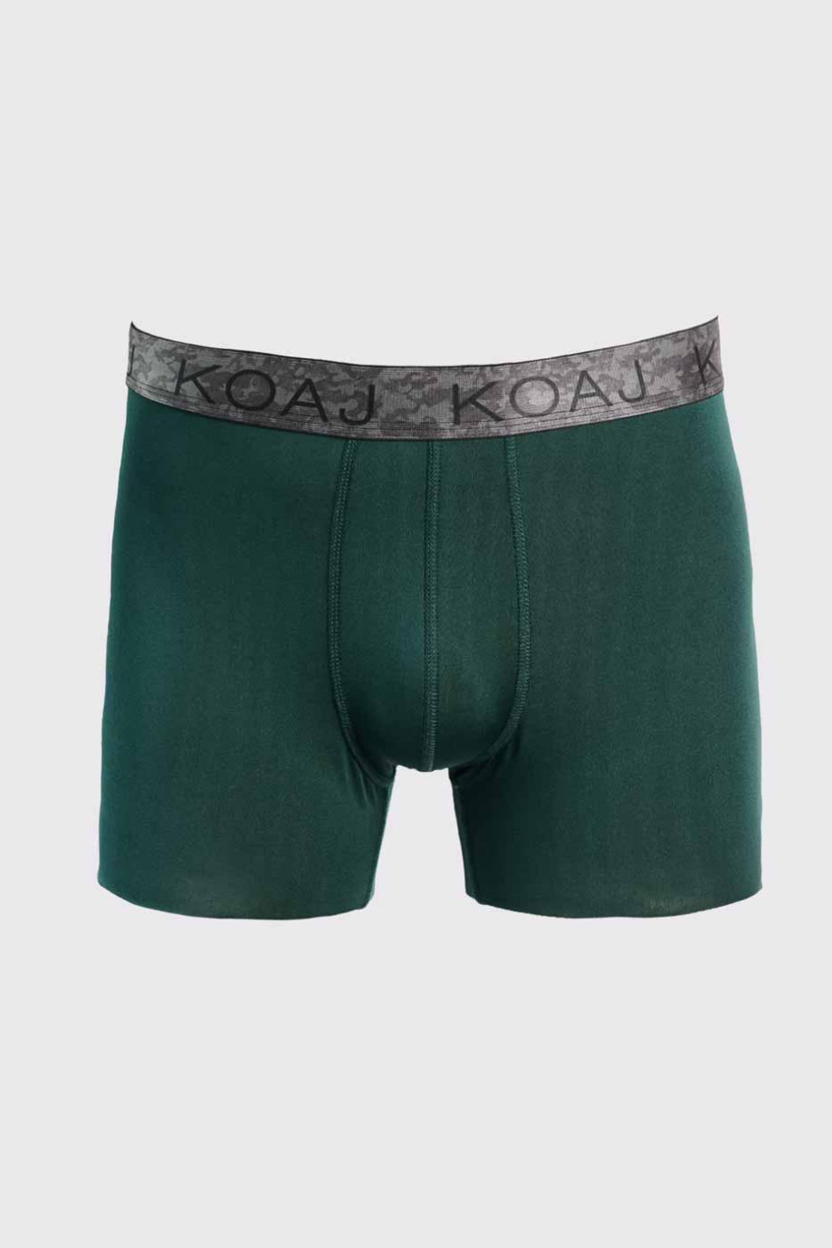 Bóxer midway brief-largo verde oscuro con costuras planas