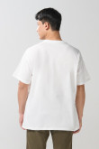 Camiseta manga corta unicolor en algodón oversize