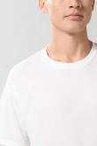 Camiseta manga corta unicolor en algodón oversize