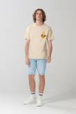 Camiseta kaki oversize manga corta de Los Simpson