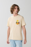 Camiseta kaki oversize manga corta de Los Simpson