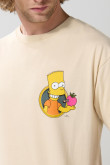 Camiseta kaki oversize manga corta de Los Simpson