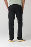 Pantalón en dril unicolor slim con tiro medio