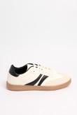 Tenis unicolores casuales con suelas planas y cordones