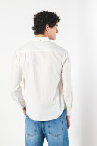 Camisa cuello button down manga larga en slim fit con mini print