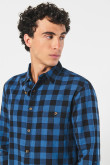 Camisa cuello sport collar manga larga en slim fit