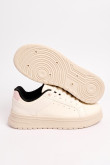 Tenis unicolores casuales con forro interno en contraste