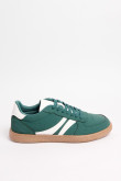 Tenis casuales unicolores con suelas planas en relieve