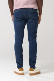 Jean tiro bajo skinny azul con ajuste ceñido y cremallera