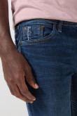 Jean tiro bajo skinny azul con ajuste ceñido y cremallera