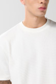 Camiseta unicolor oversize manga corta con texturas