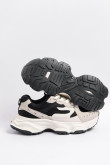 Tenis de plataforma unicolores con contrastes y suela gruesa