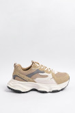 Tenis de plataforma unicolores con contrastes y suela gruesa
