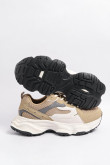 Tenis de plataforma unicolores con contrastes y suela gruesa