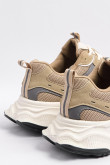 Tenis de plataforma unicolores con contrastes y suela gruesa