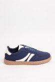 Tenis casuales unicolores con suelas planas en relieve