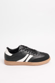 Tenis unicolores casuales con suelas planas y cordones
