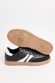 Tenis unicolores casuales con suelas planas y cordones