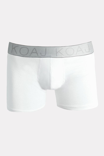 Bóxer blanco brief-medio en algodón con costuras planas