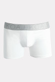 Bóxer blanco brief-medio en algodón con costuras planas