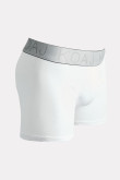 Bóxer blanco brief-medio en algodón con costuras planas