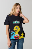 Camiseta azul intensa manga corta de Plaza Sésamo