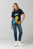 Camiseta azul intensa manga corta de Plaza Sésamo