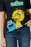 Camiseta azul intensa manga corta de Plaza Sésamo
