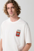 Camiseta cuello redondo crema de Los Simpson oversize