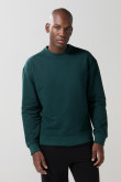 Buzo perchado unicolor cuello redondo oversize