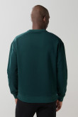 Buzo perchado unicolor cuello redondo oversize