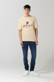 Jean skinny azul con ajuste ceñido, cremallera y tiro bajo