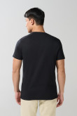 Camiseta negra con bolsillo y manga corta de Plaza Sésamo