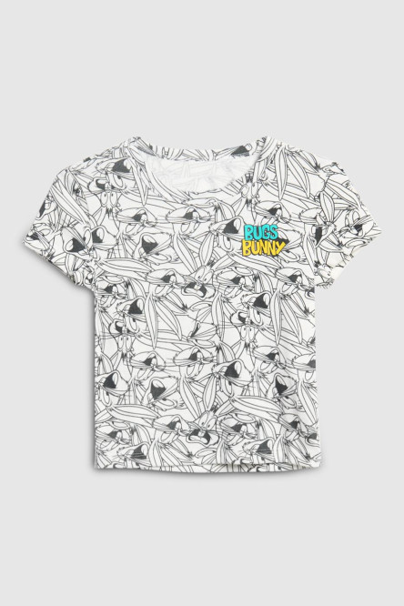 Camiseta de Bugs Bunny crema clara con manga corta