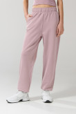 Pantalón jogger unicolor con 2 bolsillos laterales