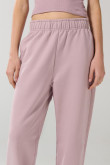 Pantalón jogger unicolor con 2 bolsillos laterales