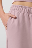 Pantalón jogger unicolor con 2 bolsillos laterales