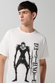 Camiseta de Death Note crema con cuello redondo