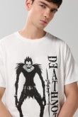 Camiseta de Death Note crema con cuello redondo