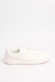 Tenis estilo urbano, negro y blanco con piezas en contraste