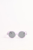 Gafas de sol de marco redondo en color violeta y crema