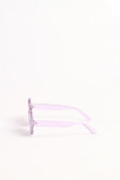 Gafas de sol de marco redondo en color violeta y crema