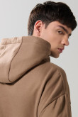 Buzo perchado oversize unicolor con capota y bolsillo