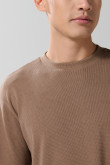 Camiseta unicolor oversize manga corta con texturas